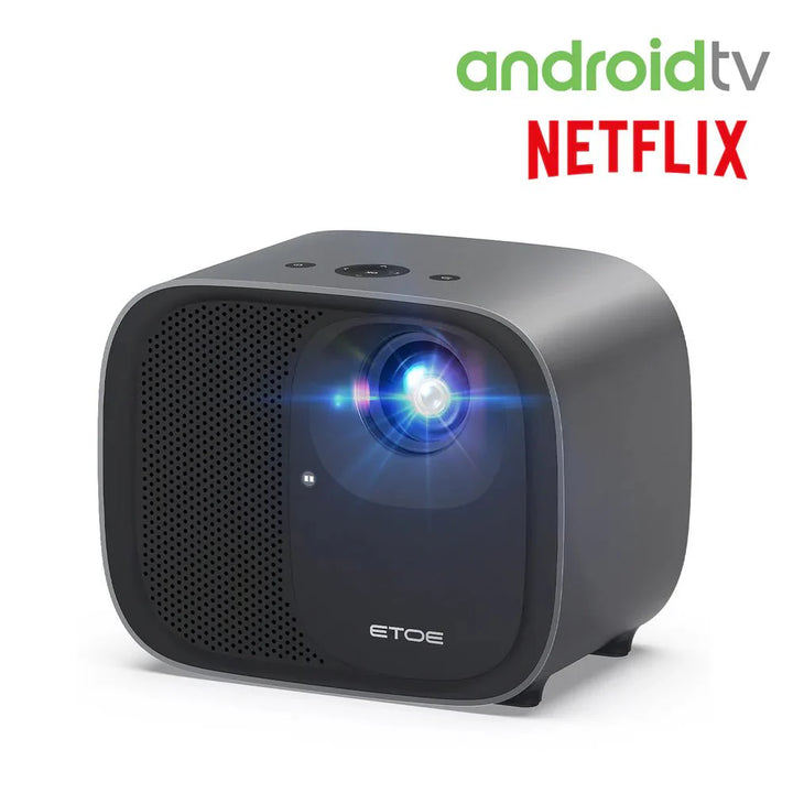 ETOE E3 Pro Android TV Projector – Full HD 1080P, 600 ANSI Lumens, Dolby Audio, Auto Focus, Bluetooth, Wi - Fi - ETOE Projector