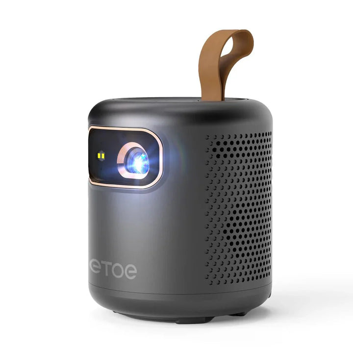 ETOE Whale DPL Portable 4K Google TV Projector (Netflix Official) – 500 ANSI Lumens, Native Full HD 1080P, 2.5H Built - in Battery, Ultra Short Throw Projection, Black - ETOE Projector