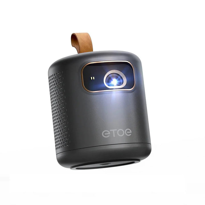 ETOE Whale DPL Portable 4K Google TV Projector (Netflix Official) – 500 ANSI Lumens, Native Full HD 1080P, 2.5H Built - in Battery, Ultra Short Throw Projection, Black - ETOE Projector